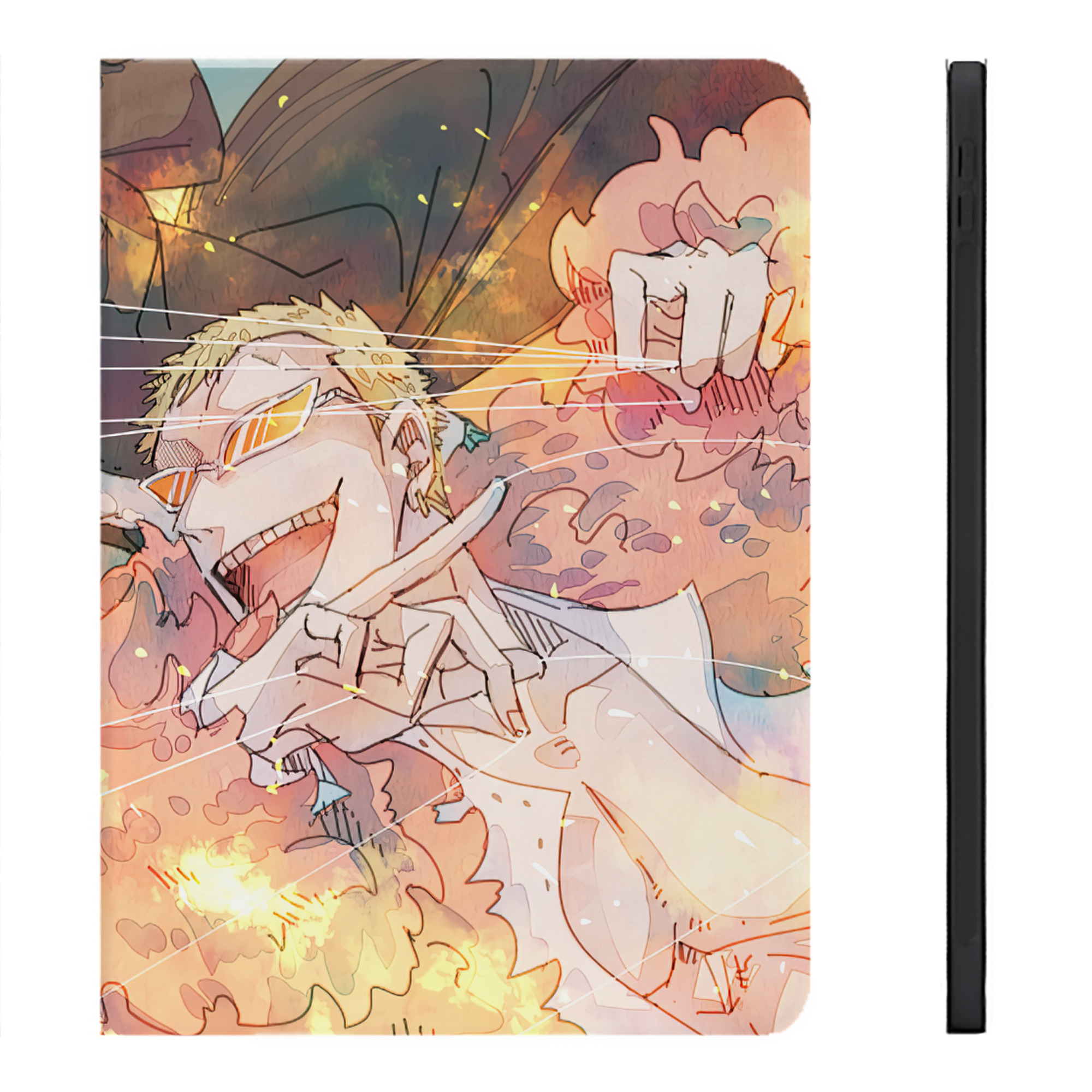 （画像用） ワンピース ONE PIECE IPadケース ペンホルダー付き ブックスタイルデザイン